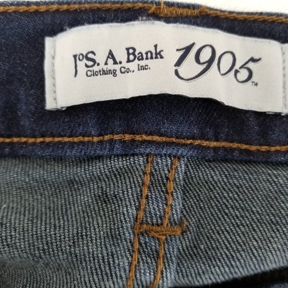 JoS. A. Bank 1905 Men's Tailored Fit  Dark Blue Straight Leg Jeans Size 40 x 29 - Picture 5 of 6